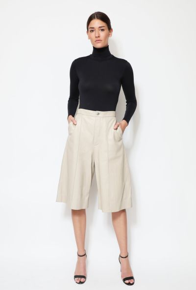                             Flared Leather Culottes - 2