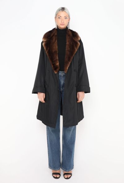 Prada Mink Fur Trim Belted Trench - 2 Prada Mink Fur Trim Belted Trench - 2