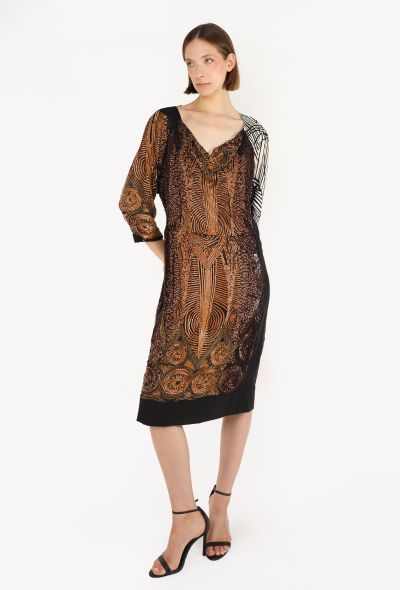 Dries Van Noten Sequin Embroidered Silk Dress - 4