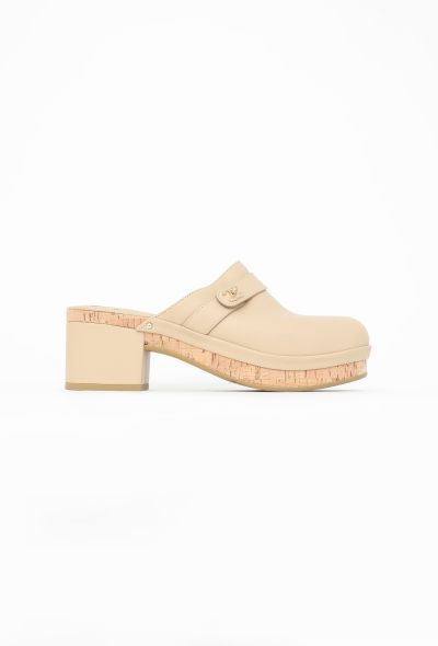 Chanel 2021 Turnlock Leather Clogs - 1