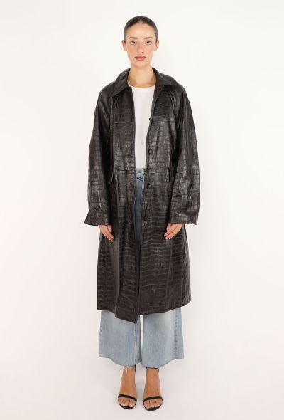 Toteme Croco Embossed Lambskin Coat, 2023 - 1