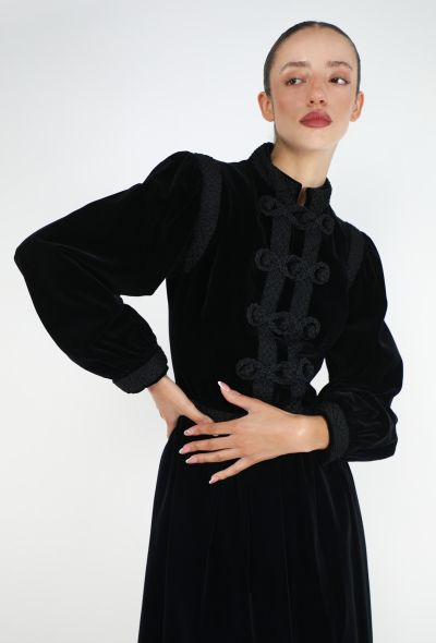 Saint Laurent RARE Fall 1974 Velvet Passementerie Coat - 1