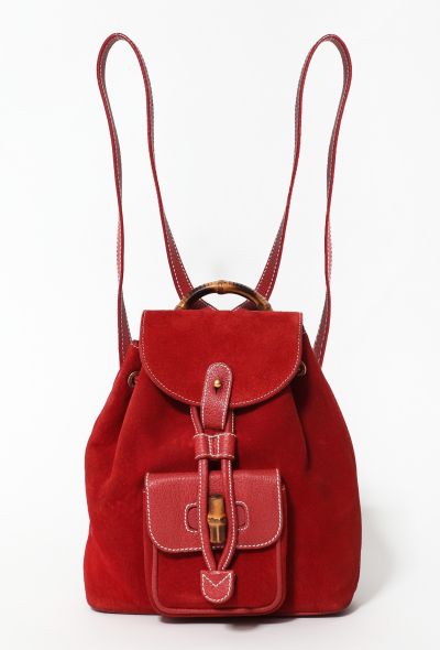                             Suede Bamboo Backpack - 1