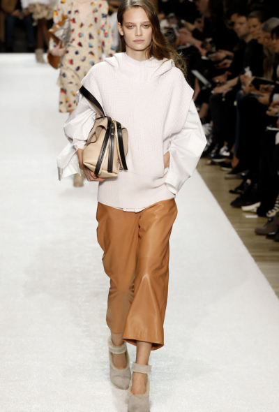 Chloé F/W 2014 Cropped Leather Trousers - 2