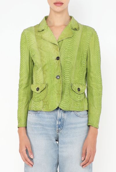 Prada 2004 Cropped Python Jacket - 2 Prada 2004 Cropped Python Jacket - 2