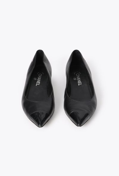 Chanel Patent Cap-Toe Flats - 2 Chanel Patent Cap-Toe Flats - 2