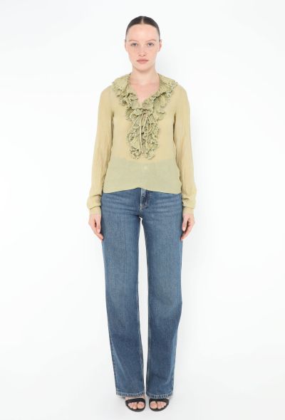 Gucci 2002 Frayed Ruffle Blouse - 2