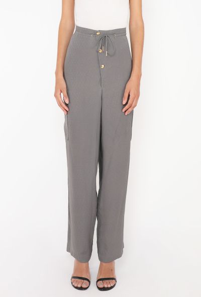 Céline 2021 Monogram Silk Cargo Pants - 2 Céline 2021 Monogram Silk Cargo Pants - 2