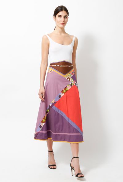                                         Multicolor Patchwork Skirt-2