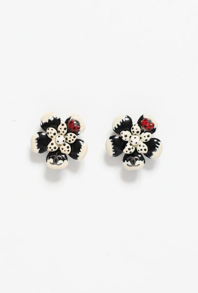                             Ladybug 'CC' Clip-on Earrings - 1