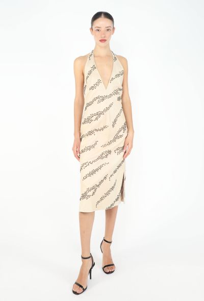 Emanuel Ungaro S/S 2001 Studded Lambskin Halter Dress - 1