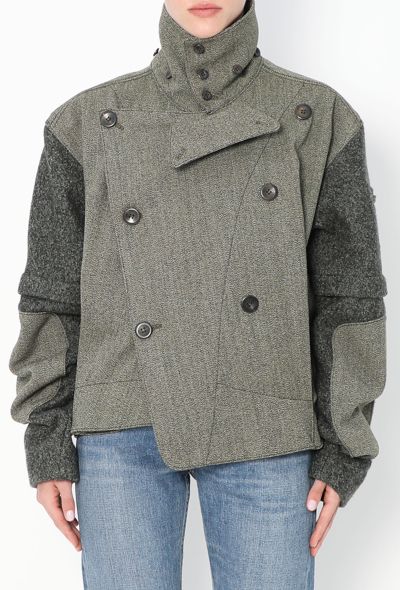 Balenciaga F/W 2004 Asymmetrical Patchwork Jacket - 1 Balenciaga F/W 2004 Asymmetrical Patchwork Jacket - 1