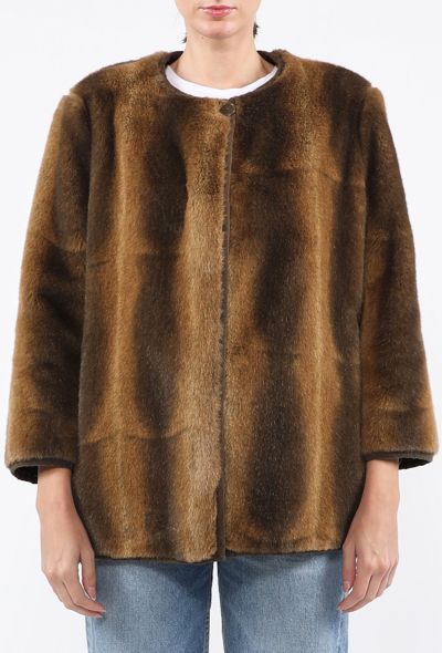 Giorgio Armani Faux Fur Coat, 1990s - 2