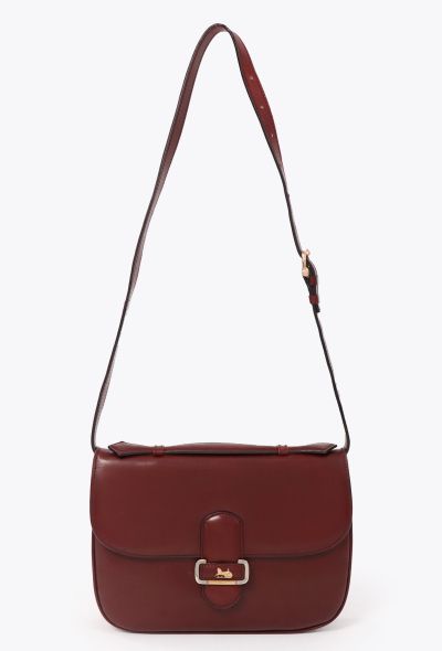 Céline Vintage Calèche Bag Burgundy - 1 Céline Vintage Calèche Bag Burgundy - 1