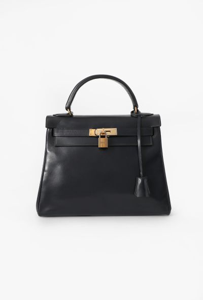 Hermès Vintage Navy Box Kelly Retourné 28, 1963 - 1