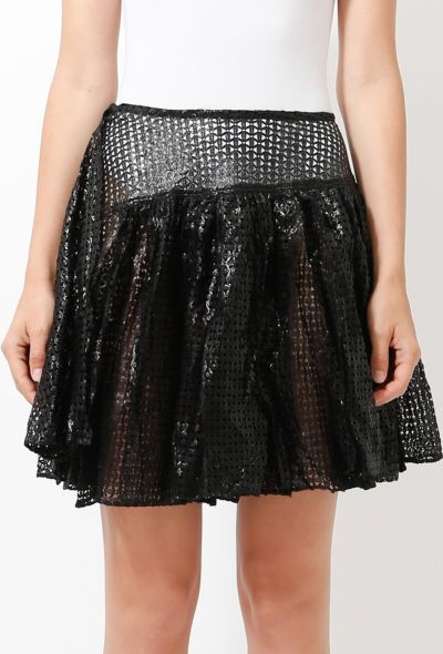                                         Laser-cut Pleated Skirt-2
