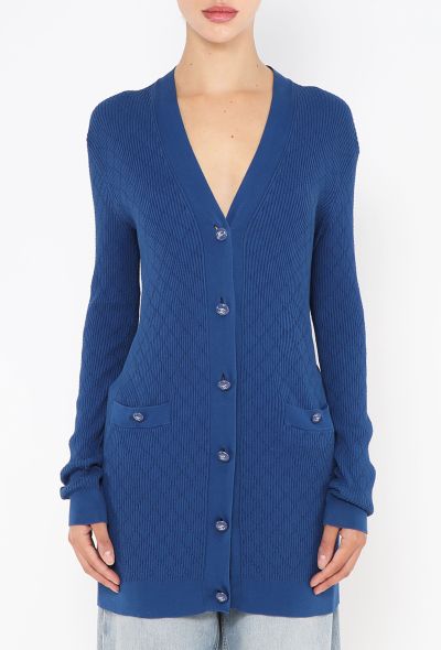 Chanel Lattice Knit 'CC' Cardigan - 1
