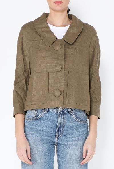 Chloé 2006 Cropped Linen Jacket - 1
