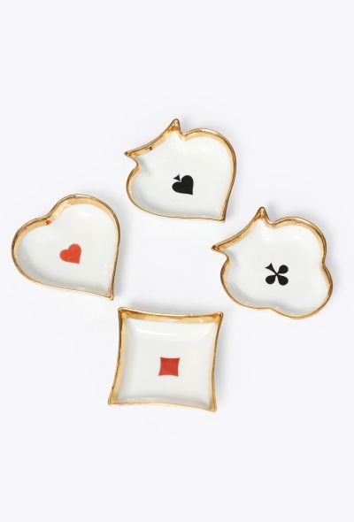 Vintage Objects & Decor 1960s Limoges Poker Vide-Poche Set - 2 Vintage Objects & Decor 1960s Limoges Poker Vide-Poche Set - 2