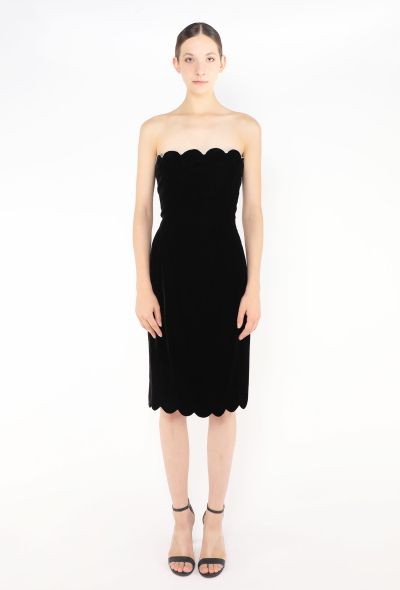 Saint Laurent 2022 Velvet Strass Trim Dress - 1 Saint Laurent 2022 Velvet Strass Trim Dress - 1