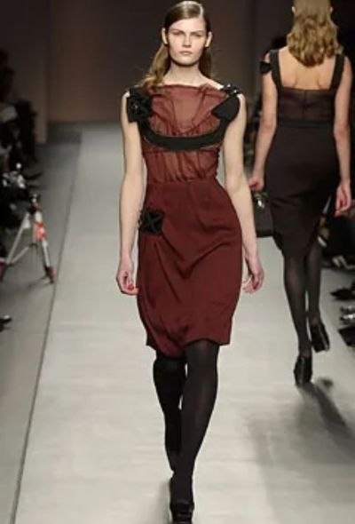                                         F/W 2003 Patchwork Bustier Silk Dress-2