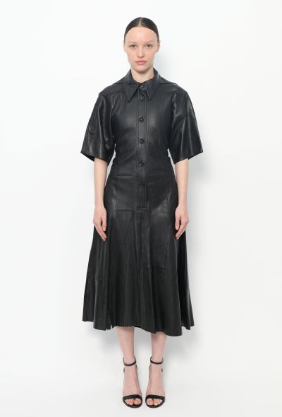 Céline F/W 2017 Fluted Leather Dress - 1