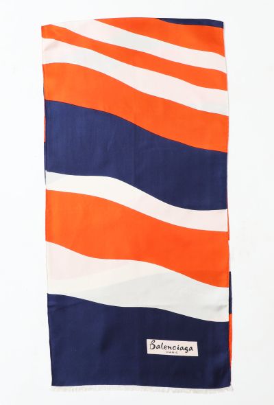 Balenciaga Vintage Tricolor Silk Scarf - 2