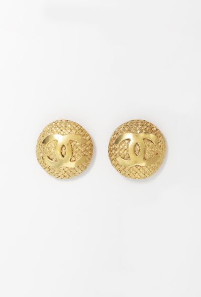 Chanel Collector S/S 1989 Woven Clip Earrings - 1