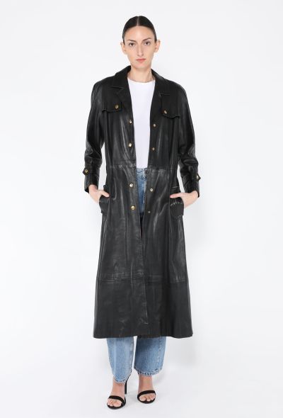 Hermès Vintage Leather Trench Coat - 1