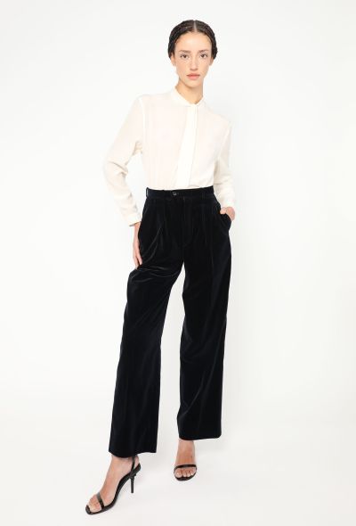 Saint Laurent '70s Straight-Leg Velvet Trousers - 1 Saint Laurent '70s Straight-Leg Velvet Trousers - 1