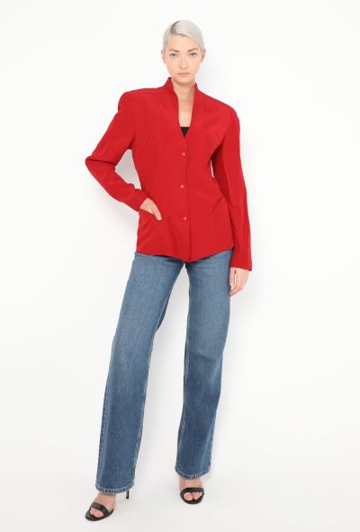 Thierry Mugler Vintage Stitched Tailored Blazer - 2 Thierry Mugler Vintage Stitched Tailored Blazer - 2
