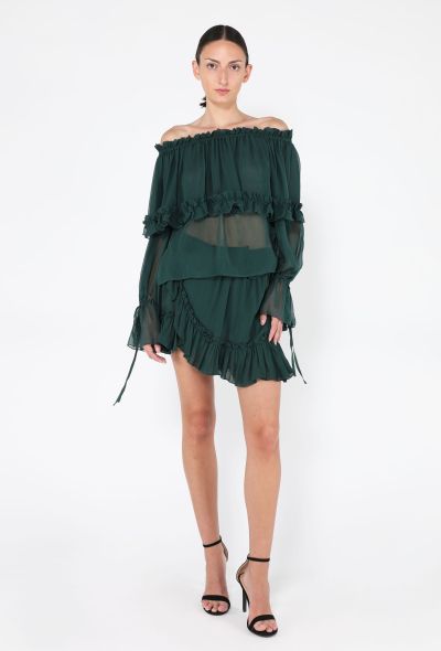 Saint Laurent Silk Ruffled Ensemble, Resort 2025 - 1