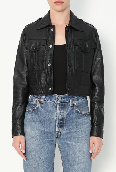 Céline S/S 2020 Cropped Lambskin Jacket - 1 Céline S/S 2020 Cropped Lambskin Jacket - 1