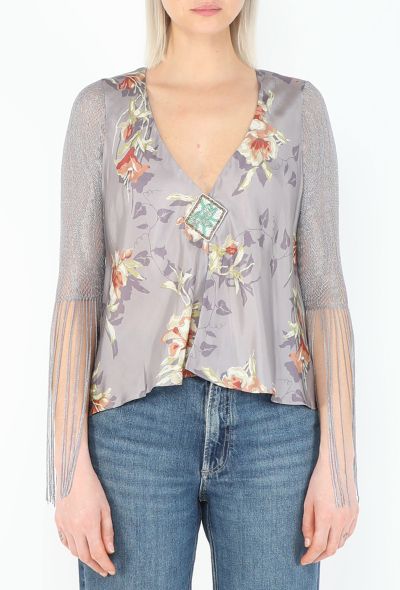 Chloé S/S 2000 Silk Fringe Blouse - 1
