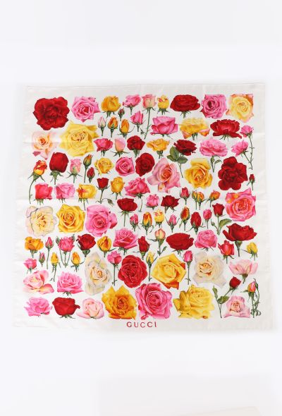 Gucci Vintage Floral Silk Carré - 1
