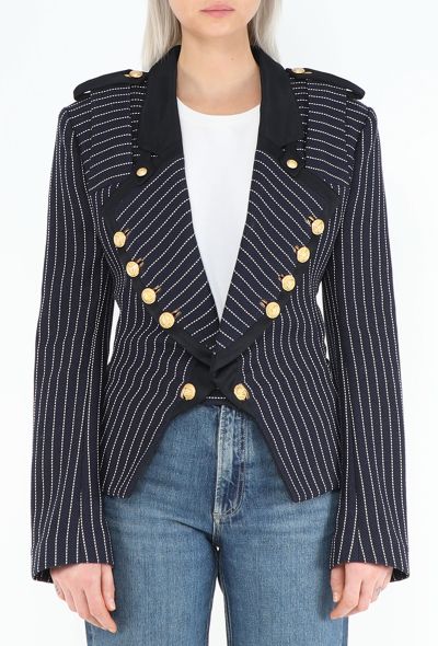 Balenciaga COLLECTOR S/S 2005 Pinstripe Nautical Jacket - 1