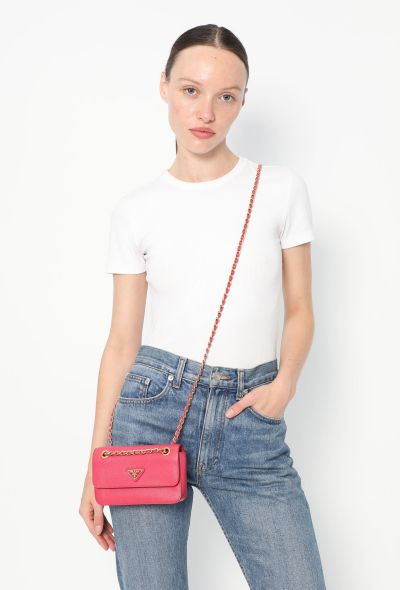 Prada Saffiano Mini Flap Bag - 2 Prada Saffiano Mini Flap Bag - 2