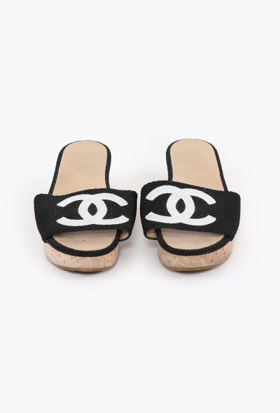 Chanel 2010 'CC' Wooden Sandals - 2