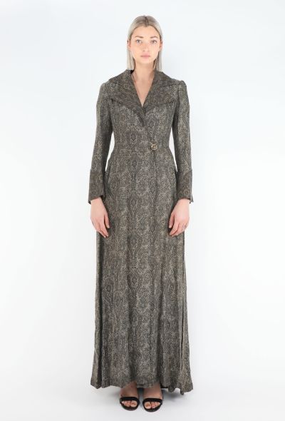 1999 Made-to-Measure Cashmere Jacquard Robe - 2