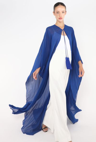 Saint Laurent S/S 2013 Silk Tassel Cape - 1 Saint Laurent S/S 2013 Silk Tassel Cape - 1