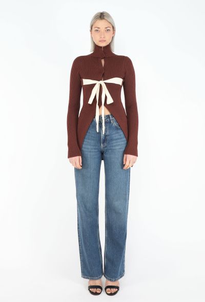 Céline Fall 2015 Ribbed Knit Ribbon Tunic - 1