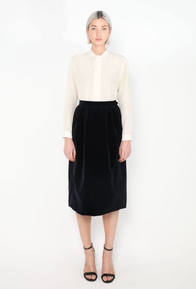 Saint Laurent Vintage Velvet A-Line Skirt - 1 Saint Laurent Vintage Velvet A-Line Skirt - 1