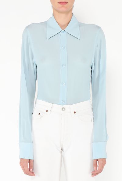 Saint Laurent 2021 Silk Button Down Blouse - 1