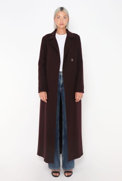 The Row 2022 Aubergine Cashmere Coat - 2