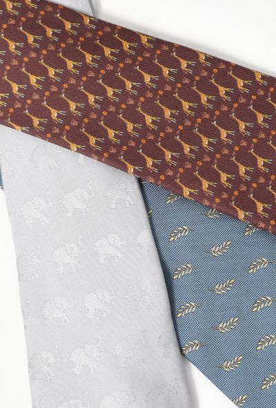 Hermès Vintage 'Savana' Tie Set - 2 Hermès Vintage 'Savana' Tie Set - 2