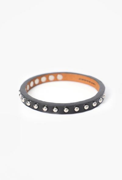 Hermès Palladium Stud Leather Bracelet - 2 Hermès Palladium Stud Leather Bracelet - 2