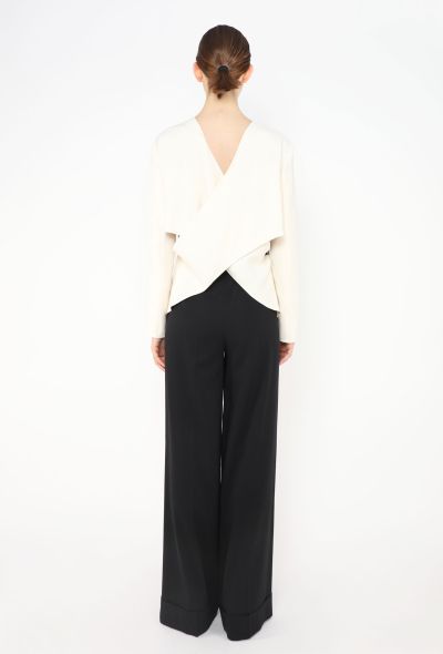 Céline Silk Cross-Back Blouse - 2