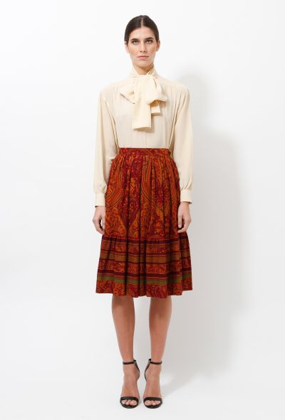                                         '70s Paisley Print Skirt -1