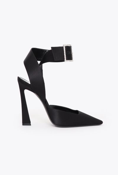 Saint Laurent F/W 2022 Claude Satin Buckled Pumps - 1