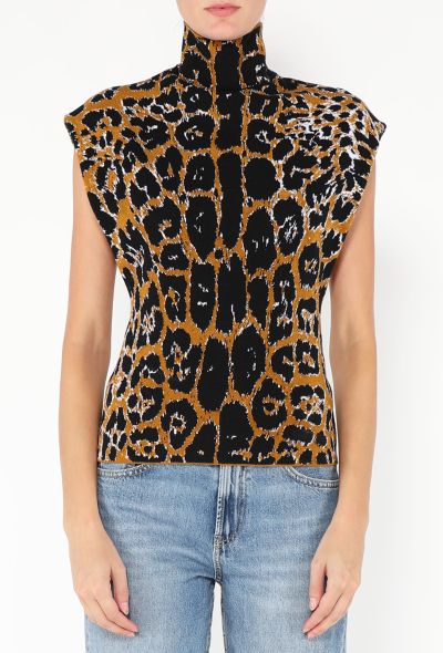 Alaïa F/W 2024 Leopard Turtleneck Top - 1